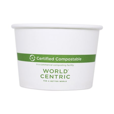 World Centric Paper Bowls, 3.5 dia x 2.3, 8 oz, White, PK1000 BOPA8